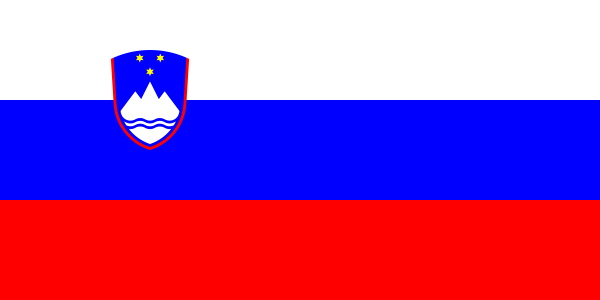 Gastlandflagge Slowenien, 20 x 30 cm Gastlandflagge Slowenien, 20 x 30 cm