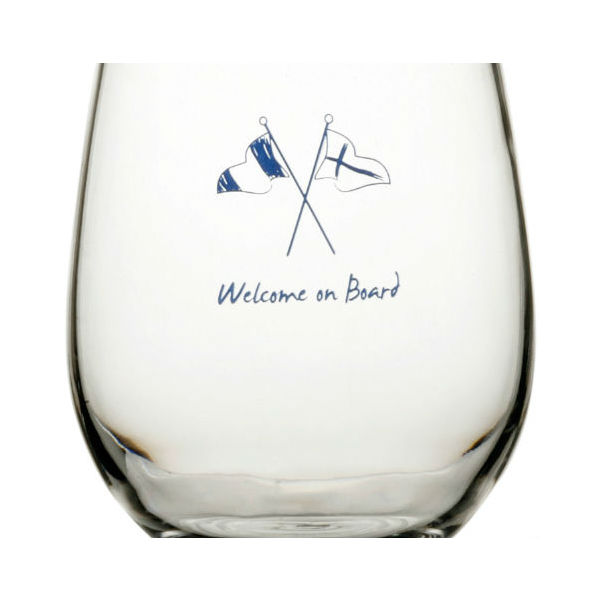 Marine Business Wasserglas "Welcome on Board" Tritan
