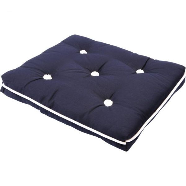 Kapok-Einzelkissen, marineblau, 45 x 38 x 7 cm Kapok-Einzelkissen, marineblau, 45 x 38 x 7 cm