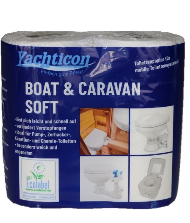 Boat & Caravan Soft WC Papier 4 Rollen Boat & Caravan Soft WC Papier 4 Rollen