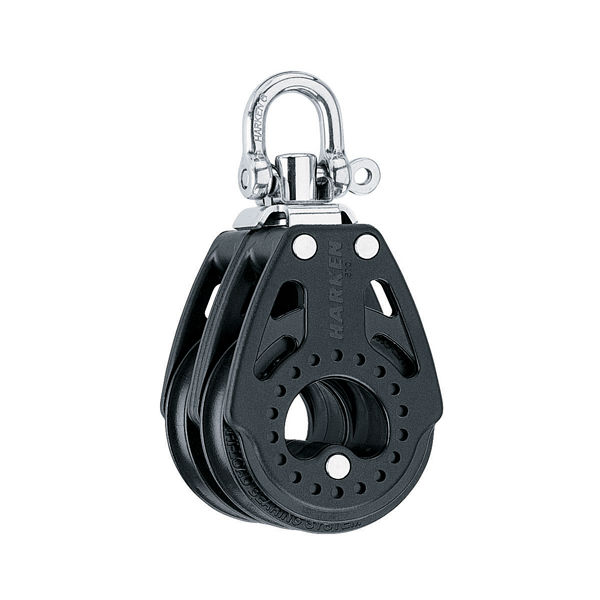 Harken 57mm Carbo AirBlock zweifach mit Wirbel H2602