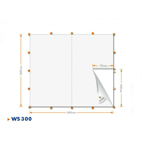 seaEQ Sonnensegel Quattro weiss, 2,6 x 3 m, wasserdicht