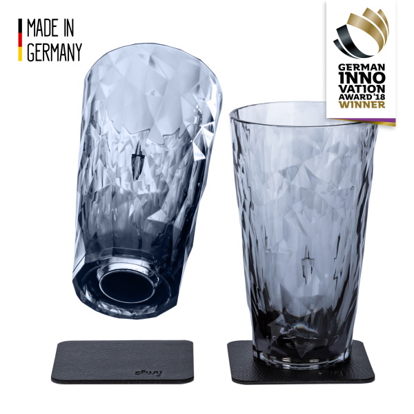 Silwy Magnet-Longdrinkgläser aus Kunststoff grau mit Nano-Gel Pads (2er Set) Silwy Magnet-Longdrinkgläser aus Kunststoff grau mit Nano-Gel Pads (2er Set)