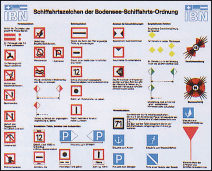 Aufkleber: Schifffahrtszeichen der Bodensee-Schifffahrts-Ordnung 