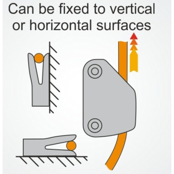 Clamcleat CL 206 Lateral, STB, Taue 6-10mm