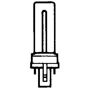 Minileuchtstoffröhre für PL 5, PL 7, PL 9 Leuchten, 12 V/9 W
