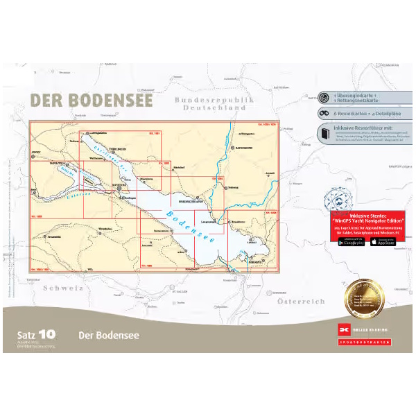 Delius Klasing Sportbootkarte 10 - Der Bodensee