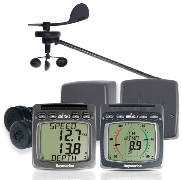 Raymarine | Tacktick | mn100-2 Kabelloses Log-, Lot- Wind- und NMEA-System mit T111, T112, T120, T121, T122, T911, T912