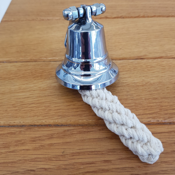 Glocke mit Bändsel 5 cm messing verchromt Glocke mit Bändsel 5 cm messing verchromt