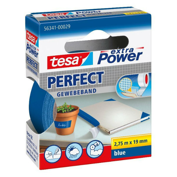 tesa® extra Power Perfect Gewebeband 19 mm oder 38 mm tesa® extra Power Perfect Gewebeband 19 mm oder 38 mm