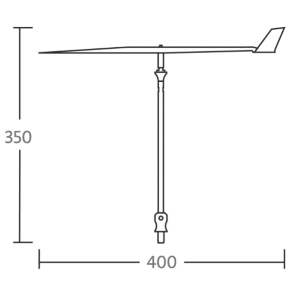 WindPE Windrichtungsanzeiger kugelgelagert mit reflektierender Folie