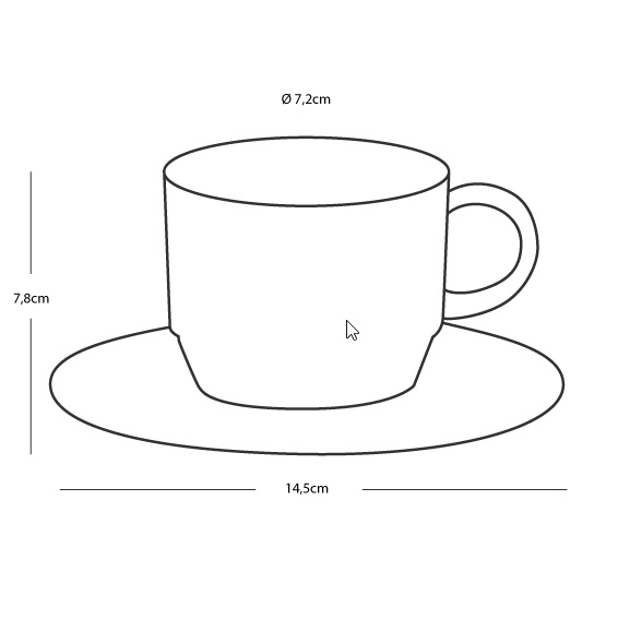 Marine Business Tasse mit Untertasse "Northwind" 220 ml