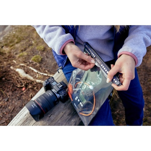 FIDLOCK Dry bag mega mit Magnetverschluß - transparent/schwarz