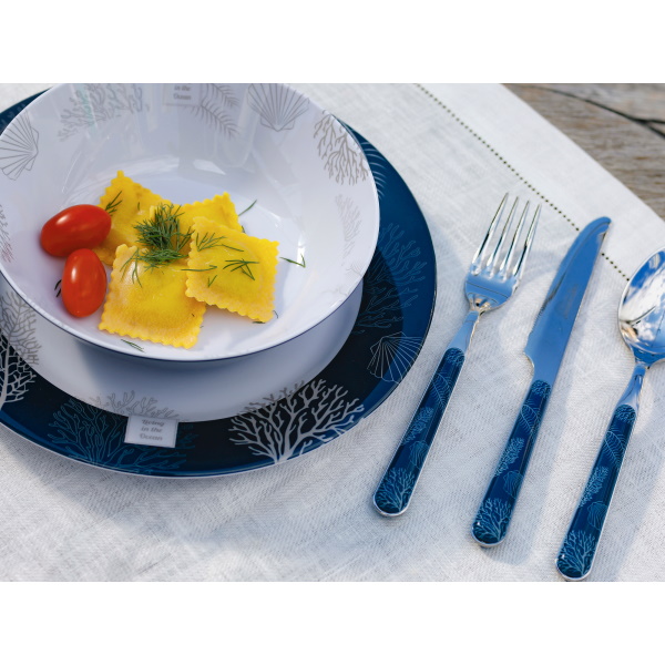 Marine Business Besteckset "Living" blau 24-teilig