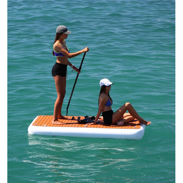 Decktent - SUP-Plattform 2 x 1 m incl. Leiter, Paddel und Finnen
