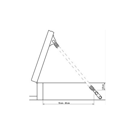 Lukenaufsteller aus Edelstahl 22 cm