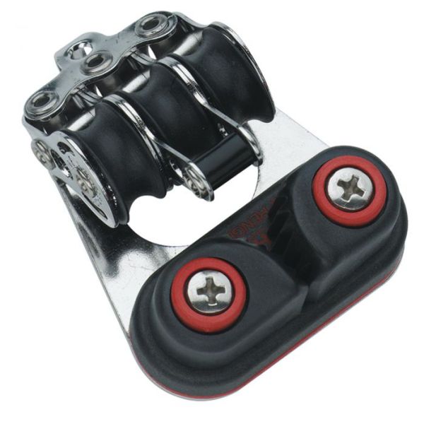 HS Micro XS Dreifachblock mit Hundsfott und Klemme 6 mm HS Micro XS Dreifachblock mit Hundsfott und Klemme 6 mm