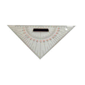 Kursdreieck , Hypotenuse 27 cm, 2 mm stark Kursdreieck , Hypotenuse 27 cm, 2 mm stark