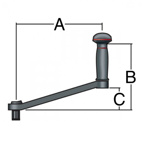 Harken 10" Aluminium Winschkurbel