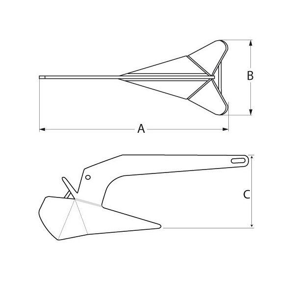 DC Anker aus feuerverzinktem Stahl 6 kg