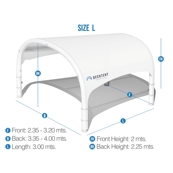 Decktent Bimini weiß Gr. L