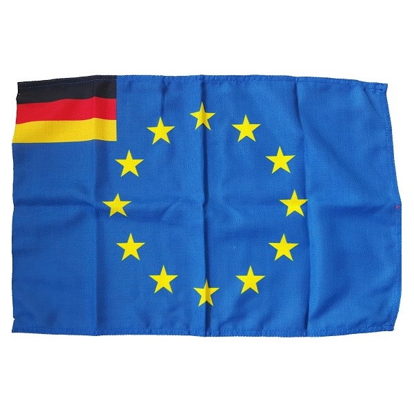 Europaflagge mit BRD - Emblem, 70 x 105 cm Europaflagge mit BRD - Emblem, 70 x 105 cm