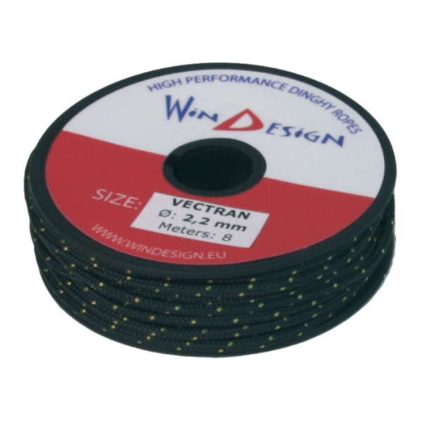 Optiparts 2,2mm Vectran-Optileine, schwarz, 8 mm Optiparts 2,2mm Vectran-Optileine, schwarz, 8 mm