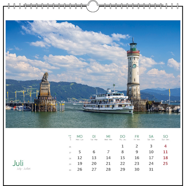 Östlicher Bodensee Tischkalender - Stadler Kalender 2027