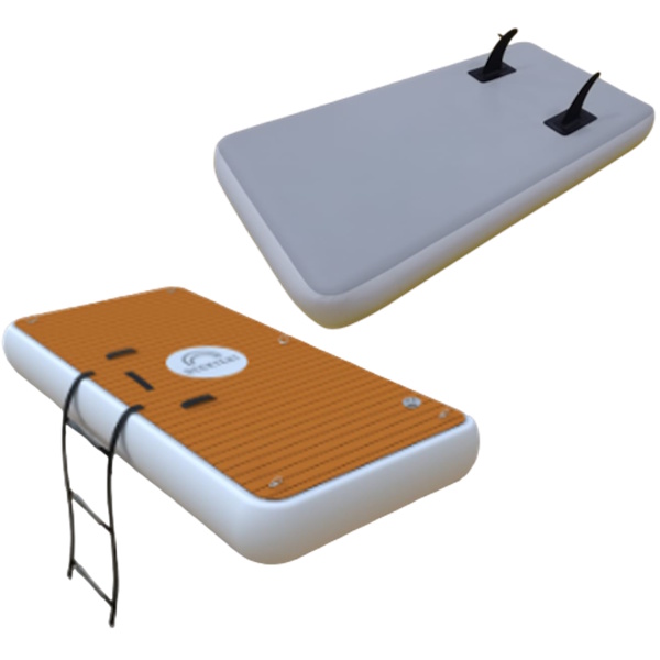 Decktent SUP Plattform 200 x 100 x 20 cm mit Finnen und Paddel