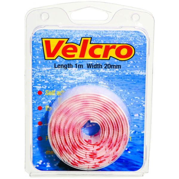 Velcro Klettband weiß 1 m x 20 mm