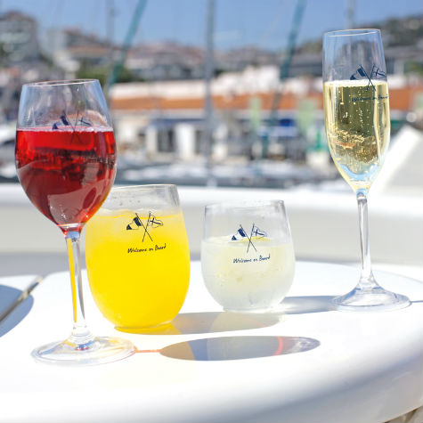 Marine Business Wasserglas "Welcome on Board"
