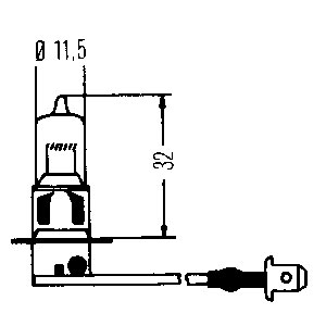 Hella Halogenbirne für Scheinwerfer, 12 V/55 W, H 3.