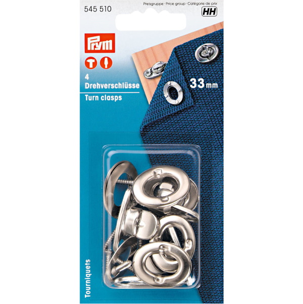 Prym Drehverschluß silber 4 St. Prym Drehverschluß silber 4 St.