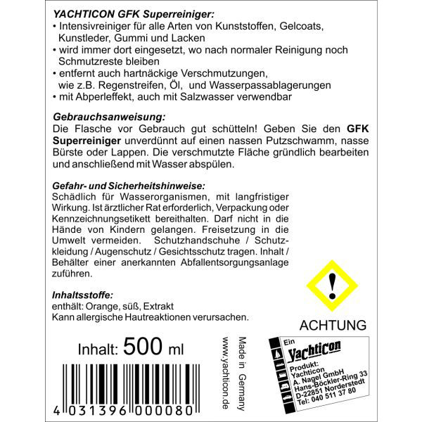 Yachticon GFK Superreiniger 500 ml