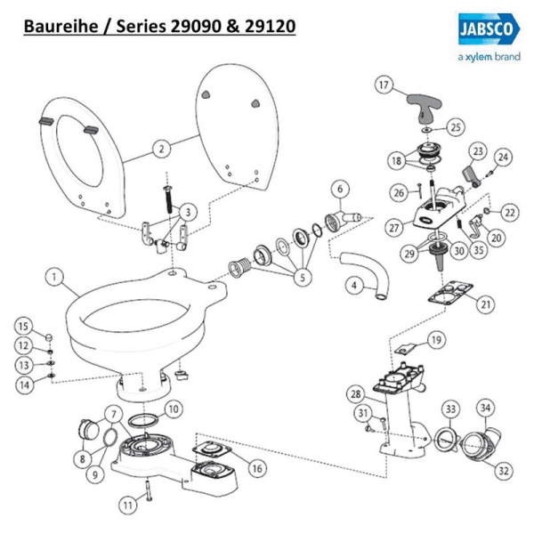 JABSCO Ventildichtung unten 29043-0000