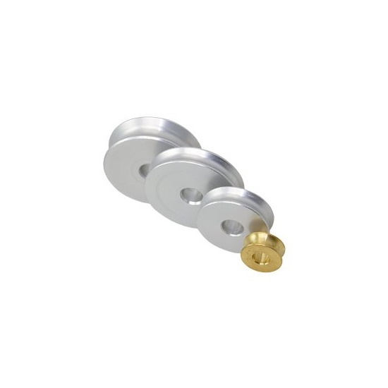 Seilrolle einfach gelagert aus Aluminium, Rollen-Ø 38 x 8mm Seilrolle einfach gelagert aus Aluminium, Rollen-Ø 38 x 8mm
