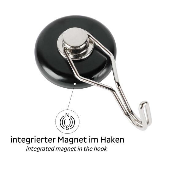 Silwy Magnet-Haken THE ONE inkl. Pad BLACK 