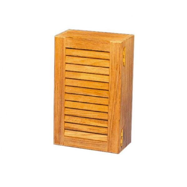 Eintüriger Schrank mit variabler Facheinteilung, 45,5 x 33 x 11,5 cm, Teak Eintüriger Schrank mit variabler Facheinteilung, 45,5 x 33 x 11,5 cm, Teak