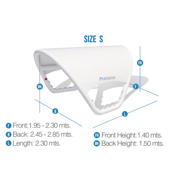 Decktent Bimini weiß Gr. S