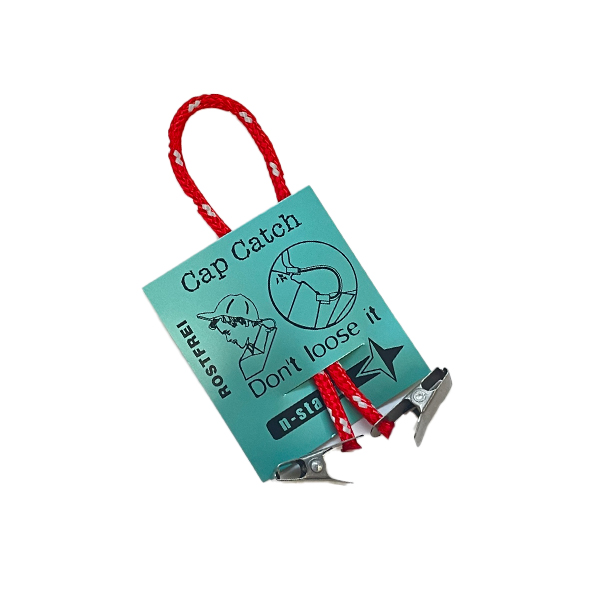 Cap Catch - Befestigungsclip für Mützen und Caps rot/weiß Cap Catch - Befestigungsclip für Mützen und Caps rot/weiß