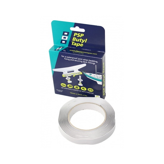 PSP Butyl Tape zum wasserdichten Kleben, Abdichten und Einbetten von Beschlägen 3 m x 15 mm