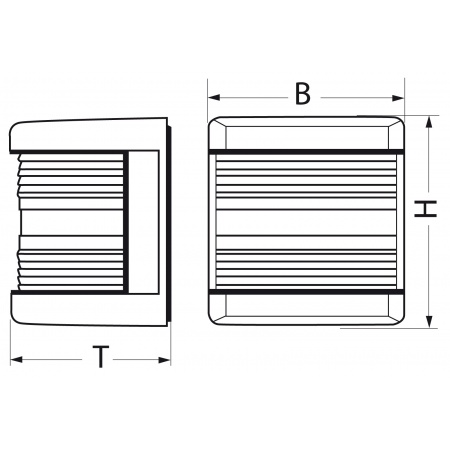 Hella Zweifarbenlaterne Serie 3562, Gehäuse schwarz