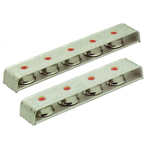 Fallenumlenkrolle, Rollen 5, Länge 280 mm, Breite 40 mm, Farbe silber Fallenumlenkrolle, Rollen 5, Länge 280 mm, Breite 40 mm, Farbe silber