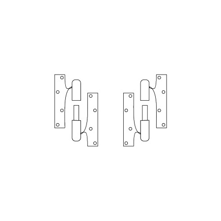 Scharnier gerollt links, Edelstahl matt aushebbar 50 x 40 mm Scharnier gerollt links, Edelstahl matt aushebbar 50 x 40 mm