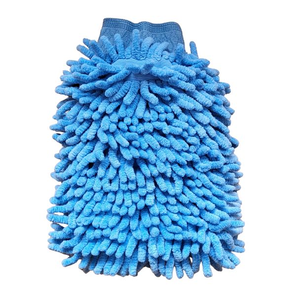 Yachticon Mikrofaser-Borstenhandschuh blau