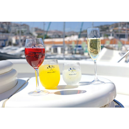 Marine Business Sektglas "Welcome on Board"