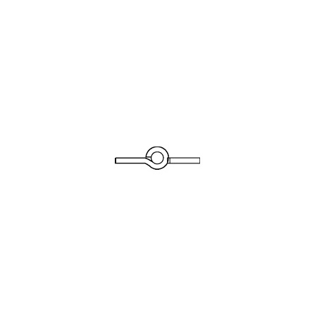 Scharnier gerollt links, Edelstahl matt aushebbar 50 x 40 mm Scharnier gerollt links, Edelstahl matt aushebbar 50 x 40 mm