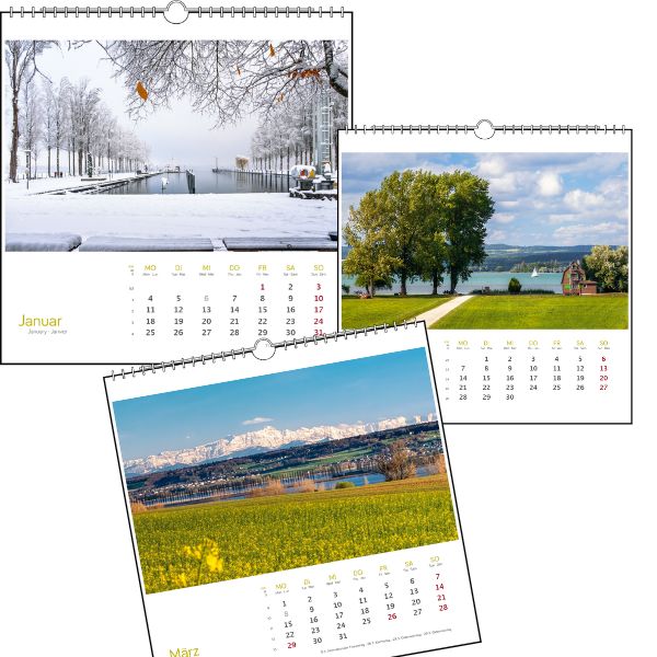 Westlicher Bodensee Tischkalender - Stadler Kalender 2027 17 x 17 cm