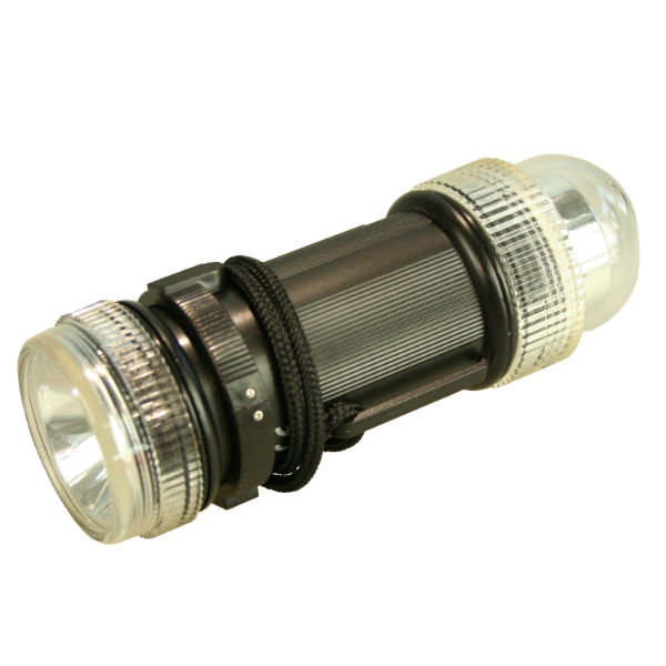 Notblitz mit LED-Taschenlampe schwarz Notblitz mit LED-Taschenlampe schwarz