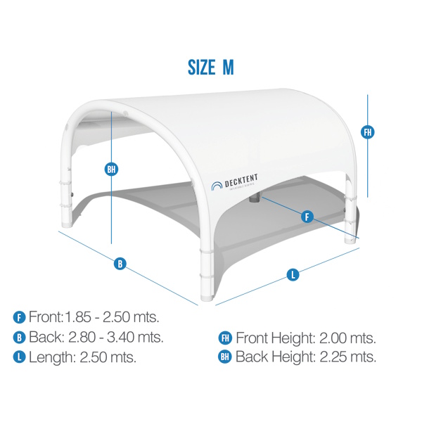 Decktent Bimini weiß Gr. M